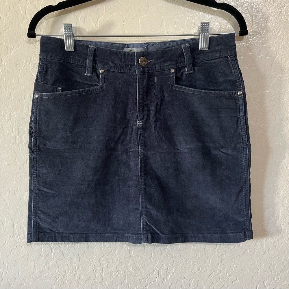 Y2K Horny Toad Navy Corduroy Mini Skirt Size 2
